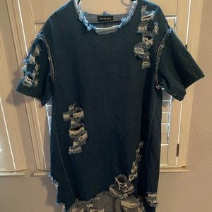Fashion nova distressed denim dress